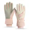 Luvas de Ciclismo e Esqui de Inverno Femininas com Tela Sensível ao Toque, à Prova de Frio, Antiderrapantes, Repelentes à Água, de Veludo, Espessadas e Quentes, Luvas para Veículos Elétricos