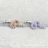 Pendientes de Aleación de Titanio ASTMF-136 con Forma de Serpiente y Circonita G23 Titanio Nuevos Pendientes de Labio con Forma de Serpiente Joyería Cabeza