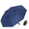 Paraguas plegable manual de 12 varillas para hombre y mujer, uso doméstico, reforzado, ampliado, engrosado, con recubrimiento negro, protección solar, protección UV, sombrilla