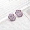 Etiqueta de Cuero con Flor Colorida Caricatura Ropa Infantil Marca de Cuero Terciopelo Coreano PU Marca Registrada Diadema para Niños Cuerda para el Cabello Accesorios para el Cabello