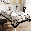 Toalha de Mesa Estilo Francês, Impermeável, à Prova de Óleo, Lavável, Retangular, Resistente ao Calor, Capa para Mesa de Jantar, Luxo Leve, Sensação de Alta Qualidade, Capa para Mesa de Centro em PVC