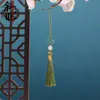 Chapéu Dourado Estilo Chinês com Borla de Pérola Branca Caixa de Presente Leque Acessórios Hanfu Pingente Decorativo para Presente Marcador de Página Artesanal