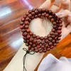 Boutique sándalo rojo lobular Venus cuentas redondas multi-círculo 108 cuentas rosario pulsera collar