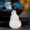 Pingente Pixiu de Jade Afegão, Pingente de Buda Guanyin de Jade Branco, Pingente de Cadeado da Paz de Jade, Ornamento de Folha Ruyi de Jade, Oferta Especial de Transmissão ao Vivo