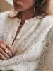 Fábrica de Suéteres Personalizados Ropa para Mujer Europea Americana 2026 Otoño Prendas de Punto para Dama Color Sólido Cuello Redondo Suéter Cardigan Abrigo