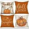 Nueva Funda de Almohada de Acción de Gracias de Amazon Decoración de Otoño Estampado de Calabaza Almohada Versátil para Sofá de Sala de Estar