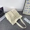 Bolsa de lona vintage Bolsa de ombro portátil de grande capacidade Bolsa de viagem casual masculina e feminina Bolsa tote coreana Ins