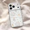 Conejo de Flores Adecuado para Iphone17Promax Ventana Grande Funda de Teléfono Anti-Caída 16Pro Apple 14 Lindo 15