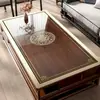 Nuevo Mantel de Mesa Estilo Chino Vidrio Blando Transparente de PVC para Mesa de Café de Sala de Estar, Mantel Protector Impermeable, Resistente al Aceite, Resistente al Calor con un Acabado de Alta Gama