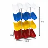 Portavasos de Agua Dopamina, Estante de Almacenamiento para Vasos, Estante de Vino de Escritorio, Organizador Ondulado Multicapa, Herramienta Mágica de Almacenamiento