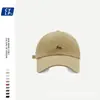 Gorra de Béisbol con Logo de Letra R para Mujer, Estilo Coreano de Primavera y Otoño, Nueva Moda, Visera Grande para Adelgazar el Rostro, Gorra Deportiva con Protección Solar para Hombre