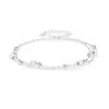 Pulsera Doble Ciudad de Plata de Ley S925 con Perlas Redondas Esmeriladas de Gypsophila para Niñas, Lujo Accesible, Exquisitos Brazaletes de Apilamiento de Nicho