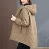 Chamarra acolchada de algodón para mujer 2024 nuevo invierno largo talla extra grande chica rellenita adelgazante madre abrigo acolchado de algodón otoño e invierno explosiones moda