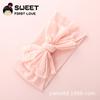 Diadema para bebé personalizada de 35 colores, bonita y a la moda europea y americana, con lazo plegable, banda para el cabello de nailon súper suave