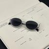Gafas de Sol Metálicas Ovaladas Estilo Lisa Wang Feifei Retro Europeo y Americano Gafas de Sol de Moda con Montura Redonda para Hombres y Mujeres