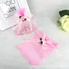 Bolsa de caramelo Tulipán de lazo/Bolsa de embalaje para regalo de boda de caramelo navideño/Bolsillo con cordón color caramelo
