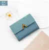 Nuevo Tarjetero y Billetera Compacta para Mujer Estilo Coreano Plegable en Tres Mini Estuche para Tarjetas con Múltiples Ranuras