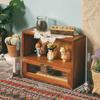 Caja de almacenamiento de madera con doble puerta, estilo nórdico retro, personalizada, para artículos diversos del hogar, con cajón.