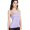 Camisola de punto de seda de doble cara para mujer, chaleco de primavera y verano, camisola básica lisa con forro