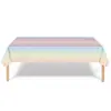Toalha de mesa Festa Unicórnio Arco-Íris rosa aniversário menina jantar descartável decoração de mesa plástico toalha de mesa suprimentos