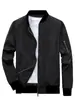 Chaqueta de Moda para Hombre Primavera y Otoño Cárdigan Delgado Casual para Jóvenes y Adultos Cremallera Cuello Alto Abrigo Talla Grande