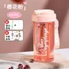 Nueva Taza Portátil con Pajilla y Separador de Té y Agua Elegante para Niñas, Taza para Infusión de Té de Tritán, Taza de Agua de Gran Capacidad para el Verano