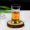 Vasos de chupito de fondo grueso, vasos tipo bala, vasos de licor de bar, vasitos de chupito, venta al por mayor con impresión de logo