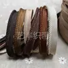 En stock 48 colores poliéster velcro con borde de cordón ribeteado tira de inserción de cuerda para ropa colchas sofás cojines tira de ribete