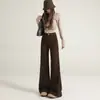 26 Jeans de tiro alto, no ajustados, ligeramente acampanados para mujer, otoño/invierno, corte holgado, pierna ancha, ligeramente acampanados, disponibles para dropshipping