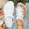 Sandalias Chanclas de Nuevo Estilo Verano 2025 para Mujer, Talla Grande, Estilo Bohemio, Sandalias de Playa con Flor de Mariposa para Mujer, Exportación