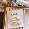 Presilhas de Cabelo Rosa e em Cores Pastéis Estilo Coreano para Meninas, Presilhas para Franja, Presilhas Laterais, Laços para Cabelo de Bebê, Acessórios de Cabelo, Enfeites de Cabelo Infantis, Presilhas Bico de Pato