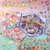 Pegatinas Grandes de Paisajismo Nuevas Pegatinas de Escena Miniatura Apilables Pegatinas de Cabaña Estéreo Descompresión Pegatinas de Paisajismo Hechas a Mano para Niños