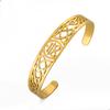 Pulsera Ajustable de Puño Cruzado Más Vendida Sello Celta Amuleto Doble Forma de X Pulsera de Acero Inoxidable