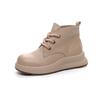 Zapatos de Caña Alta de Piel de Vaca de Primera Capa para Mujer 2026 Nuevos Otoño e Invierno Versátiles Zapatillas Casuales Zapatos Deportivos de Suela Plana Modelos Más Vendidos