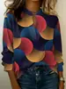 Camisa casual holgada de mujer con estampado floral para Amazon AliExpress europeo y americano