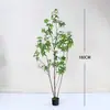 Planta Artificial de Dinheiro com Folhas Pequenas de Luxo Leve em Vaso para Decoração de Sala de Estar Interna, Vitrine de Shopping e Folhagem Artificial