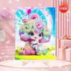 Pintura Diamante Princesa Sorvete com Moldura Kit de Material Artesanal DIY Infantil Adesivo Atacado Cristal