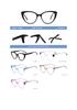 Marco de gafas de moda europea y americana con placa de material FP, resistente y duradero, FP2083