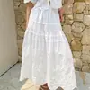 Novo Conjunto de Verão Francês com Renda Curto para Resort Blusa de Manga Curta Saia Longa Conjunto Feminino Roupas Femininas Nanyou Shenzhen