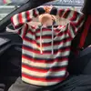 Suéter Jacquard Retro Americano de Bloques de Color para Hombres y Mujeres, Nuevo Estilo Otoño e Invierno, Diseño Holgazán, Punto Suave Holgado Casual