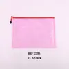 Bolsa de Malla de Color Bolsa Transparente de PVC Impermeable para Estudiantes Bolsa para Lápices Almacenamiento de Archivos de Oficina Bolsa con Cremallera Al por Mayor