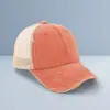 Gorra de Béisbol Lavada con Efecto Desgastado de Nuevo Estilo con Logo Personalizado, Gorra de Malla con Corte para Cola de Caballo de Verano, Gorra Casual para el Sol al Aire Libre