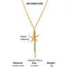 Pingente de colar de aço inoxidável europeu e americano com pérola, cobra, coração, banhado a vácuo em ouro 18K, colar personalizado com cauda de peixe e flor