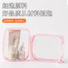 Bolsa de cosméticos impermeable de PVC con cremallera, transparente, impermeable, portátil, de viaje, multifuncional, para guardar artículos de tocador, bolsa de plástico con cremallera.