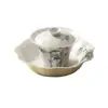 Gaiwan con Glaseado de Ceniza y Sombras de Bambú Pintadas a Mano, Estilo Vintage, Taza de Té Antiescaldante para Uso Doméstico, Juego de Té Kung Fu, Recipiente para Preparar Té, Forma de Herradura