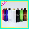 Botella plana de aluminio de 240 ml con tapa de aluminio, botella azul de aluminio con tapa de rosca, botella de hidrosol, botella de limpiador facial, botella de recarga de gel de ducha