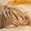 Pulsera de acero de titanio Roma jingle pulsera de acero inoxidable niñas moda de alto sentido pulsera de diamantes simple