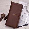 Bolso pequeño para hombre, cartera larga para hombre, bolso de mano para teléfono móvil, cartera informal con cremallera de gran capacidad al por mayor para hombre