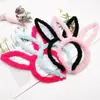 Diadema de Orejas de Conejo de Peluche de 13 cm al por Mayor Nueva Conejo de Pelo Largo Diadema para Lavado de Cara de Mujer Accesorio de Cabello Lindo Promocional para Microempresa