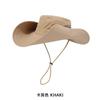 Sombrero de Pescador de Secado Rápido, Sombrero para Senderismo y Camping al Aire Libre, Sombrero para Senderismo con Cordón, Sombrero de Vaquero Occidental, Sombrero de Ala Ancha para Hombre, de Mujer